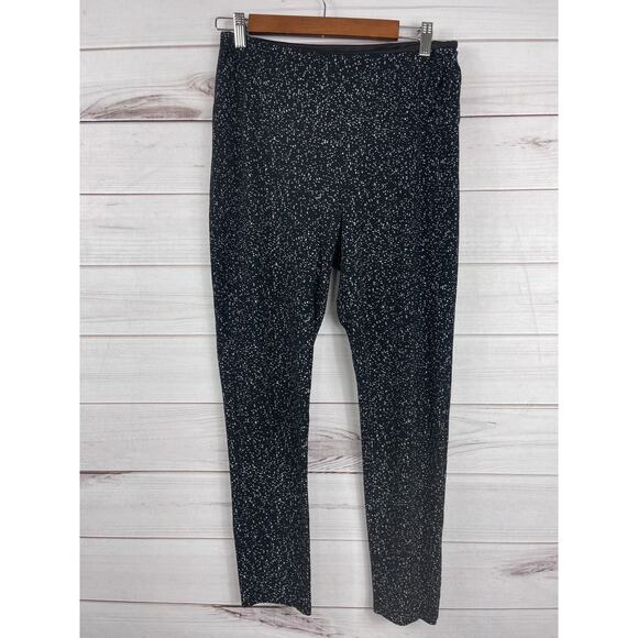 Rachel Zoe Pants - Rachel Zoe Skinny Leg Pants Womens Black White Speckled Pull‎ On Stretch Size L